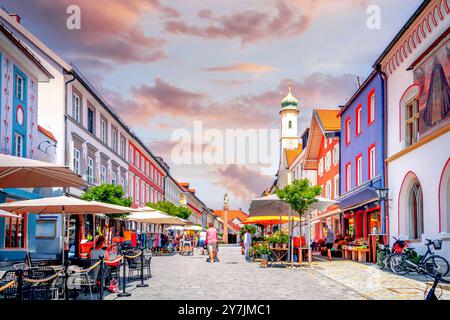 Città vecchia di Murnau, Germania Foto Stock