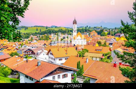 Vista su Nesselwang, Germania Foto Stock