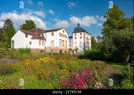 castello e giardino a Grosskochberg in turingia Foto Stock