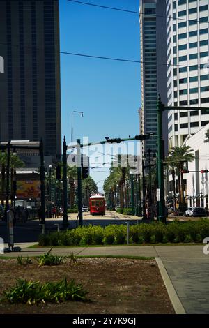 Vista di Canal Street a New Orleans Foto Stock