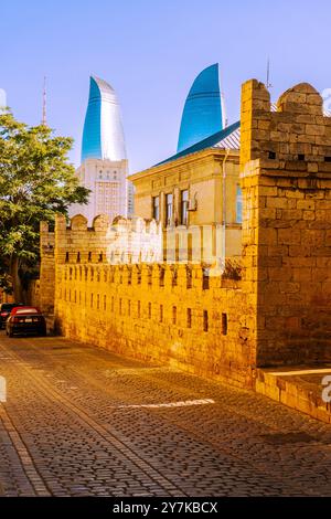 Città vecchia. Baku, Azerbaigian. Foto Stock