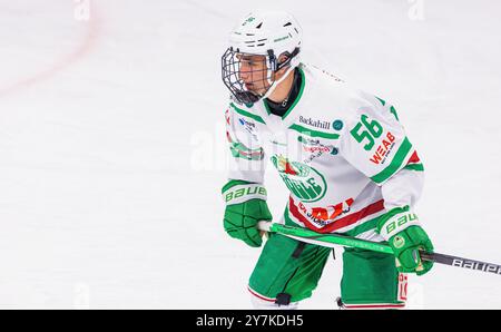 Zurigo, Svizzera, 17 agosto 2024: #56 Leo Papista, attaccante Rögle U18 Team. (Foto di Andreas Haas/dieBildmanufaktur) Foto Stock