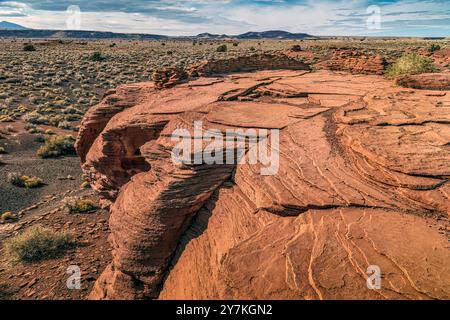 La Cittadella, Wukoki Pueblo, costruita nel 1100 d.C., Wupatki National Monument Foto Stock