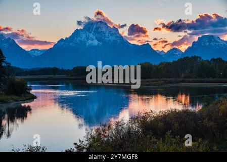 Scene paesaggistiche dei Grand Tetons e del Teton National Park. Foto Stock