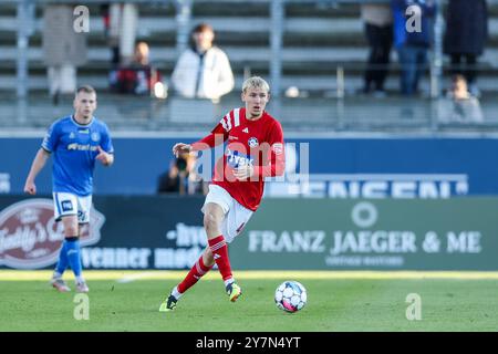 Lyngby, Danimarca. 29 settembre 2024. Oskar Boesen (41) di Silkeborg SE visto durante il danese 3F Superliga match tra Lyngby BK e Silkeborg IF al Lyngby Stadion di Lyngby. Foto Stock