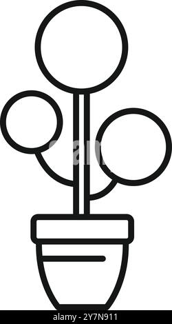 Illustrazione minimalista che rappresenta un albero del denaro che sta crescendo il successo finanziario, simboleggiando ricchezza e prosperità Illustrazione Vettoriale