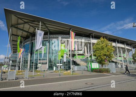 Fussballstadion Volkswagen Arena des VfL Wolfsburg, Wolfsburg, Niedersachsen, Deutschland Foto Stock