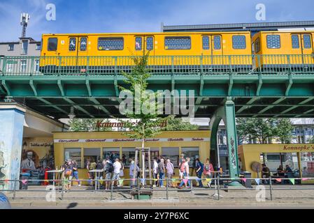 Subway, Konnopke's Imbiß, Schönhauser Allee, Prenzlauer Berg, Pankow, Berlino, Germania, U-Bahn, Deutschland Foto Stock