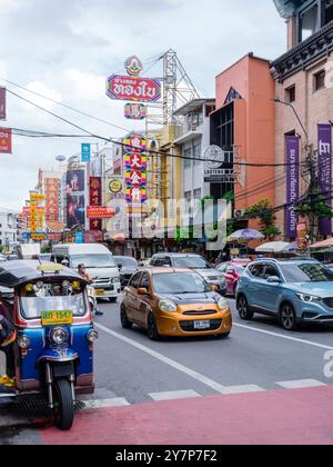 Traffico intenso a Chinatown (Bangkok/Thailandia) Foto Stock