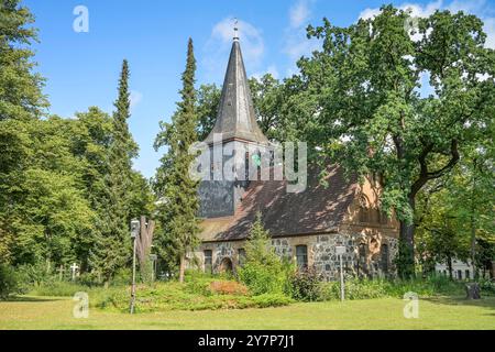 Village Church Alt-Wittenau, Reinickendorf, Berlino, Germania, Dorfkirche Alt-Wittenau, Germania Foto Stock