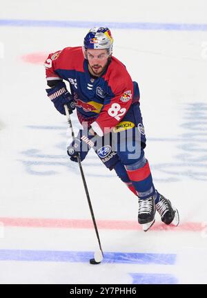 Christopher Desousa, EHC RB MUC 82 nell'amichevole del Global Series Challenge EHC RB MUENCHEN - BUFFALO SABERS 0-5 al SAP Garden di Monaco, Germania, 27 settembre 2024. Stagione 2024/2025, giorno della partita x, fotografo: Peter Schatz Foto Stock