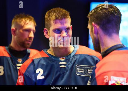 Benjamin Smith, EHC RB MUC 12 nell'amichevole del Global Series Challenge EHC RB MUENCHEN - BUFFALO SABERS 0-5 al SAP Garden di Monaco, Germania, 27 settembre 2024. Stagione 2024/2025, giorno della partita x, fotografo: Peter Schatz Foto Stock