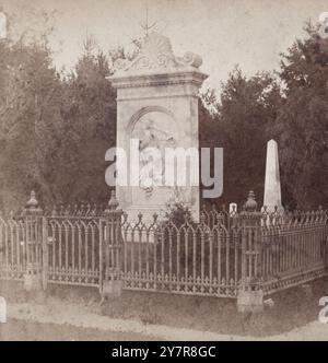 Fotografia d'epoca del Waterman Monument, Elmwood Cemetery, Detroit, Michigan. STATI UNITI. 1860-1900 Foto Stock