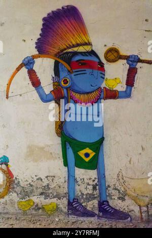 MAUSA Vauban le MAUSA Vauban, das Museum für urbane Kunst und Straßenkunst a Neu-Breisach/Frankreich zeigt seit 2018 auf fast 1200 m2 internationale Streetart Künstler. In der historischen Festung Neuf-Brisach - gebaut von Vauban ab 1698 und heute einem UNESCO-Weltkulturerbe - kommen hier immmer wieder Artists on residence von ADOR FR, AKTEONE DE, ALEX SENNA BR, BEN EINE UK, BUSTART CH, C215 DE, CHANOIR FRCO, CRANIO BR, CREN DE, DENIS MEYERS BE, DOTMASTER GROSSBRITANNIEN, EDDIE COLLA USA, EL PEZ ES, EL XUPET NEGRE ES, ELLE STREETART USA, FRAKONE FR, GUY DENNING GROSSBRITANNIEN, HIMED & REYBEN M Foto Stock