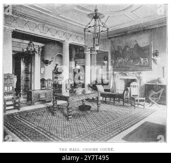 The Hall, Croome Court, Worcestershire, Inghilterra: Casa del IX conte di Coventry, George Coventry. 1894 Foto Stock