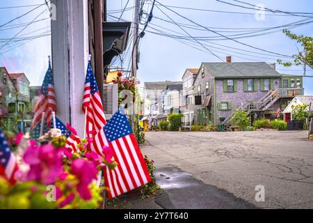 Città di Rockport sulla storica strada turistica di Cape Ann, famosa destinazione estiva del Massachusetts, stati Uniti d'America Foto Stock