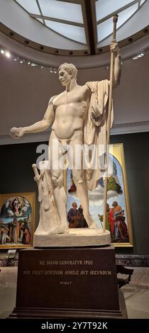 Napoleone Bonaparte è Marte il Peacemaker, Antonio Canova, 1808. Cortile d'Onore del Palazzo di Brera, Milano, Italia. Foto Stock