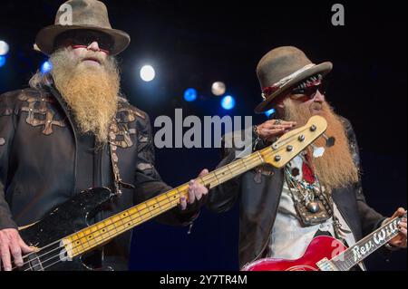 ZZ TOP in concerto a Bruxelles | ZZ a Forest National Foto Stock