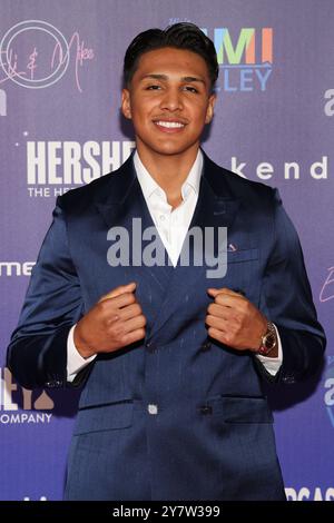 Simi Valley, California, Stati Uniti. 28 settembre 2024. Emiliano Vargas partecipa alla dodicesima edizione del Metropolitan Fashion Week di Los Angeles Closing Gala tenutasi presso la Ronald Reagan Presidential Library and Museum di Simi Valley, California. Credito: Sheri Determan Foto Stock