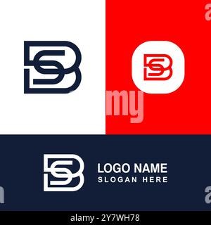 Design illustrativo con logo BS Letter. Illustrazione Vettoriale