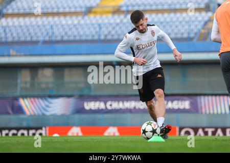 Zagabria, Croazia. 1 ottobre 2024. Caio Henrique durante una sessione di allenamento in vista della partita di UEFA Champions League tra Dinamo Zagabria e Monaco al Maksimir Stadion di Zagabria, Croazia, il 1° ottobre 2024. Foto: Luka Stanzl/PIXSELL credito: Pixsell/Alamy Live News Foto Stock