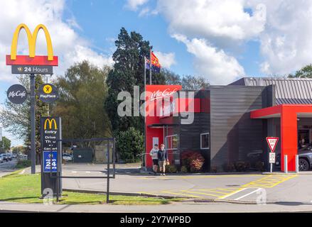 McDonald's Hornby Restaurant, Main South Road, Hornby, Christchurch (Ōtautahi), Canterbury, nuova Zelanda Foto Stock