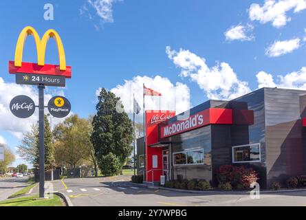 McDonald's Hornby Restaurant, Main South Road, Hornby, Christchurch (Ōtautahi), Canterbury, nuova Zelanda Foto Stock