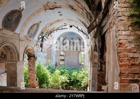 Uno scorcio sulla bonifica della natura di un santuario abbandonato. Foto Stock