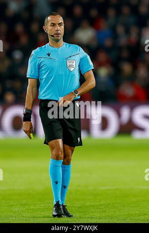 Eindhoven, Paesi Bassi. 1 ottobre 2024. EINDHOVEN, 12-05-2019, Philips Stadium. Calcio olandese, Champions League, stagione 2024-2025. Arbitro Marco Gulda credito: Pro Shots/Alamy Live News Foto Stock