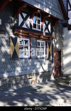 Fachwerkhaus Bergstrasse Goslar Deutschland Germania Foto Stock