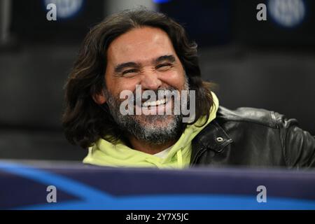 Lele Adani durante la fase MD2 della UEFA Champions League tra Inter FC Internazionale e Stella Rossa FC, il 1 ottobre 2024, allo stadio Giuseppe Meazza San Siro Siro di Milano Foto Stock