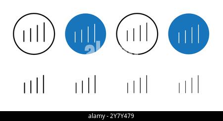 Icona segnale linea nera grafica vettoriale in bianco e nero bordo set segno di raccolta Illustrazione Vettoriale