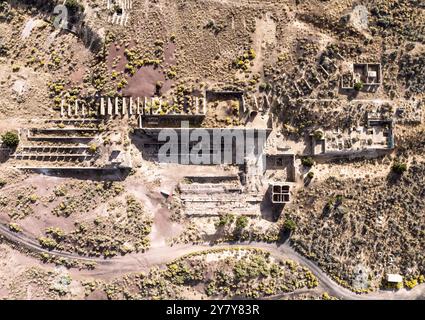 Vista aerea con drone della fonderia Tintic a Silver City, Utah, USA Foto Stock