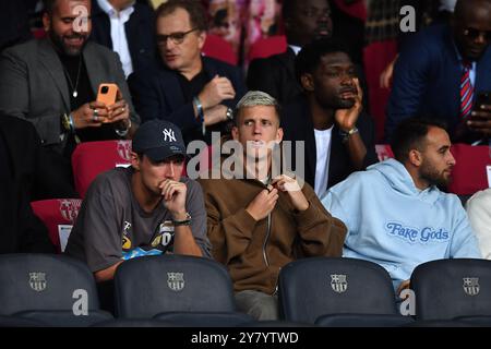 Barcellona, ESP. 1 ottobre 2024. FC BARCELONA vs BSC Young Boys 01 ottobre 2024 Dani Olmo prima della partita MD4 di UEFA Champions League 2024/25 League tra FC Barcelona e BSC Young Boys allo Stadio Olimpico Lluis Companys di Montjuic a Barcellona, Spagna. Crediti: Rosdemora/Alamy Live News Foto Stock