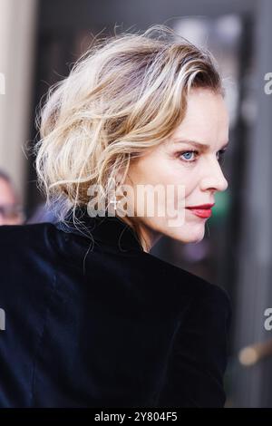 Milano, Italia. 21 settembre 2024. Eva Herzigova è stata vista durante la Milano Womenswear Primavera/Estate 2025 a Milano, Italia, il 21 settembre 2024 (foto di Alessandro Bremec/NurPhoto). Crediti: NurPhoto SRL/Alamy Live News Foto Stock