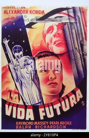 Cose a venire, 1936. Film di fantascienza britannico diretto da William Cameron Menzies e scritto da H. G. Wells. Foto Stock