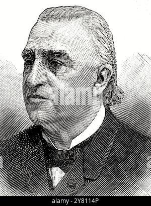 Ritratto di Jean Martin CHARCOT (1825-1903) incisione storica Foto Stock