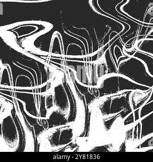 Immagine di sfondo monocromatica astratta con motivo ondulato Foto Stock