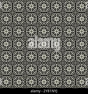 Motivo piastrelle in ceramica Azulejo. Design a pattern senza cuciture Talavera Illustrazione Vettoriale