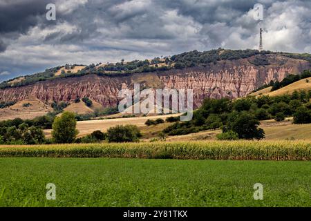 Le scogliere rosse di Papa Rosie in Romania Foto Stock