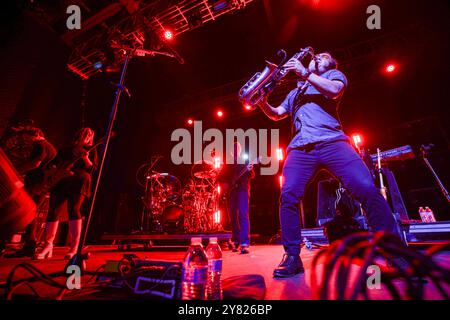 Philadelphia, Stati Uniti. 1 ottobre 2024. I Midnight si esibiscono alla Franklin Music Hall di Philadelphia, Pennsylvania, il 1° ottobre 2024. Chromeo e The Midnight sono il co-protagonista del tour DELLE NOTTI CROMATE IN Nord America. (Foto di Nick piacente/Sipa USA) credito: SIPA USA/Alamy Live News Foto Stock