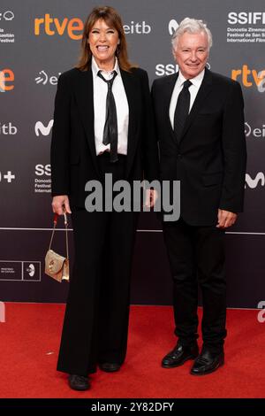 Mabel Lozano e Eduardo Campoy hanno partecipato alla cerimonia di apertura 'Emmanuelle' durante il 72 ° Festival Internazionale del Cinema di San Sebastian al Palazzo Kursaal il 20 settembre 2024 a Donostia / San Sebastian, Spainpartecipa alla cerimonia di apertura di 'Emmanuelle' durante il 72 ° Festival Internazionale del Cinema di San Sebastian al Palazzo Kursaal. Foto Stock