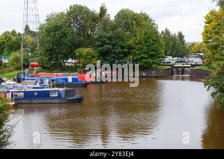 Tinsley Marina sul canale Sheffield & Tinsley Foto Stock