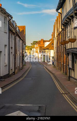 Case a High St, Aylesford, Kent a Sunset Foto Stock