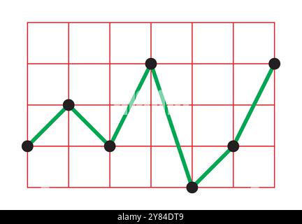 grafico dei profitti, segno di crescita aziendale, grafico dei temi dell'economia finanziaria marketing, icona del rapporto statistico per la presentazione Illustrazione Vettoriale