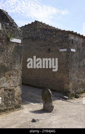 Pompei era un'antica città campana sul Golfo di Napoli, che come Ercolano, Stabia e Oplonti fu sepolta durante l'eruzione del Vesuvio Foto Stock