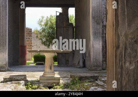 Pompei era un'antica città campana sul Golfo di Napoli, che come Ercolano, Stabia e Oplonti fu sepolta durante l'eruzione del Vesuvio Foto Stock