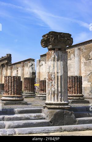 Pompei era un'antica città campana sul Golfo di Napoli, che come Ercolano, Stabia e Oplonti fu sepolta durante l'eruzione del Vesuvio Foto Stock