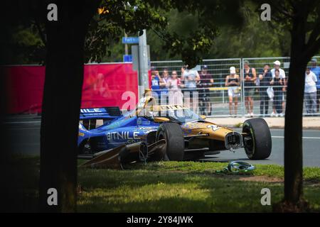 RYAN HUNTER-REAY (20) di ft. Lauderdale, Florida, corre per le strade durante l'Honda Indy Toronto a Toronto, ON, CAN Foto Stock