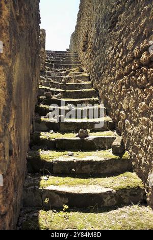 Pompei era un'antica città campana sul Golfo di Napoli, che come Ercolano, Stabia e Oplonti fu sepolta durante l'eruzione del Vesuvio Foto Stock